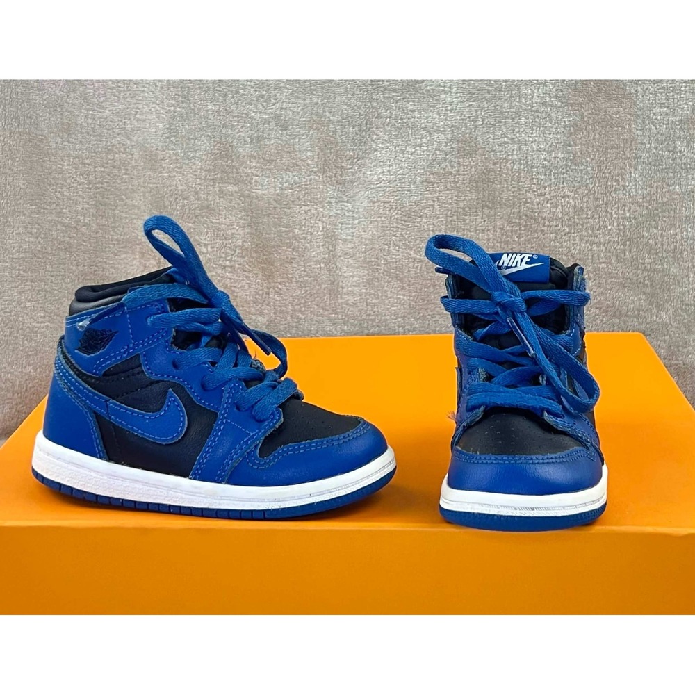 Nike Air Jordan 1 Retro High OG Dark Marina Blue Toddler Shoes 7C AQ2665-404